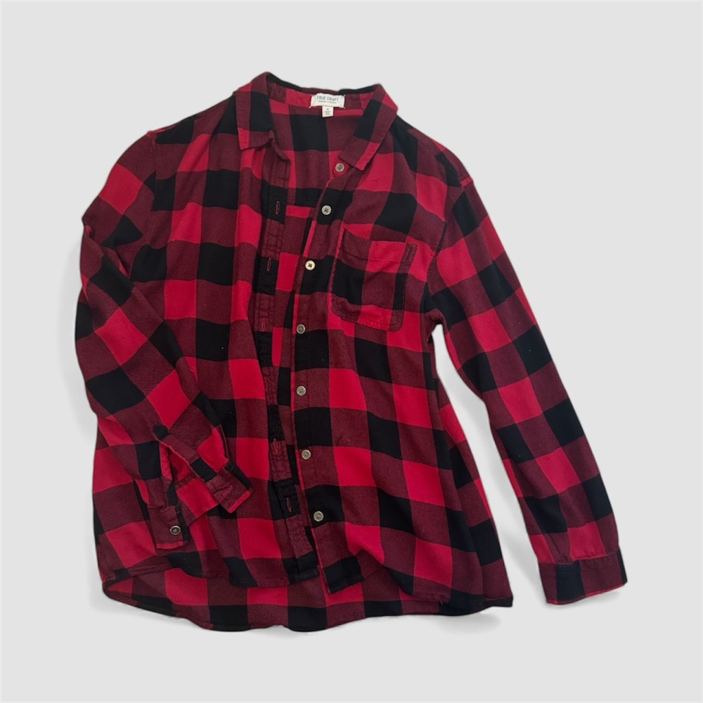 True Craft Red and Black Checkered Shirt